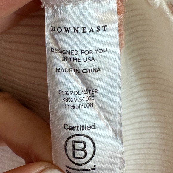 NWT Downeast Newport Sweater Top, Ash Rose/Egret, Size XL - Picture 6 of 6